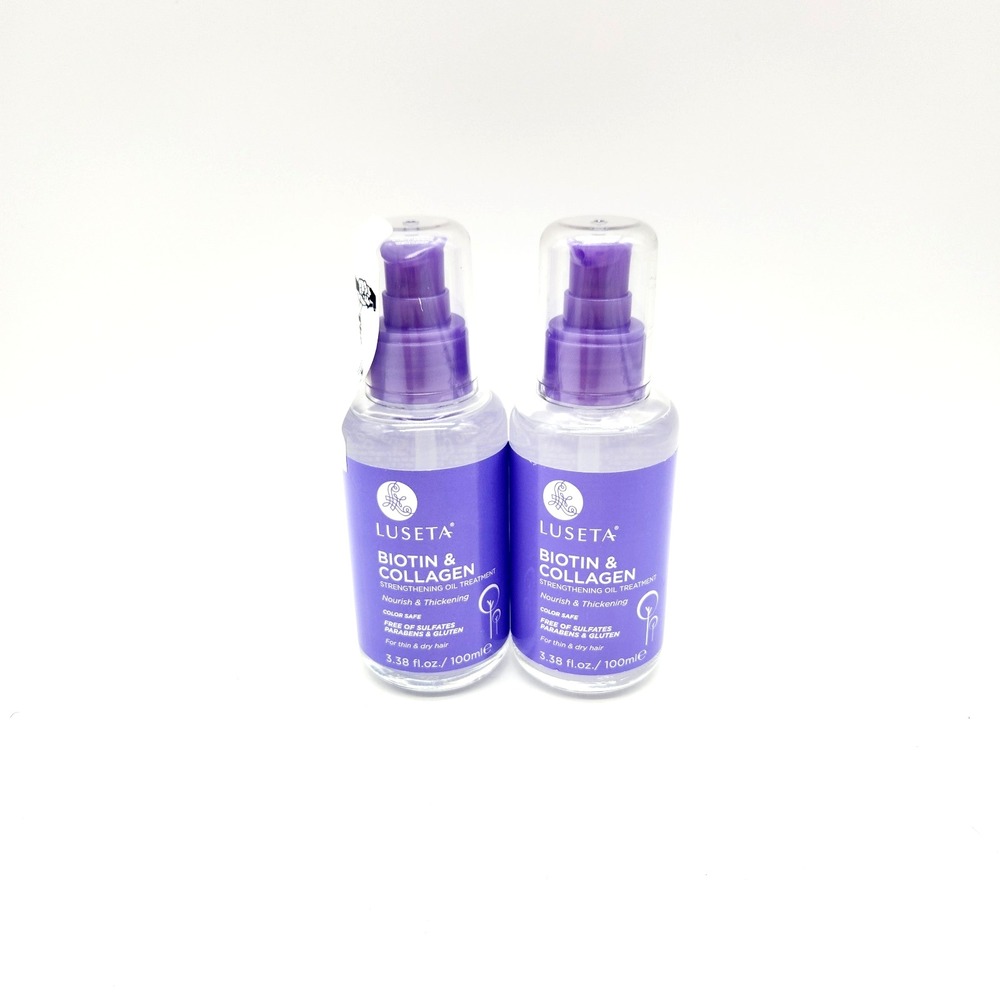 2x Luseta Biotin Collagen Hair Oil Treatment 3.38oz Each – Strength & Shine
